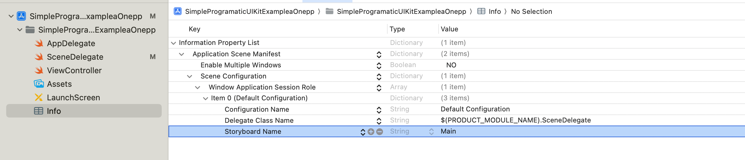 Delete Storyboard Info
